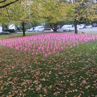 Renate Hahn: Flags, Installation, 900 x 900 x 40 cm, 2015